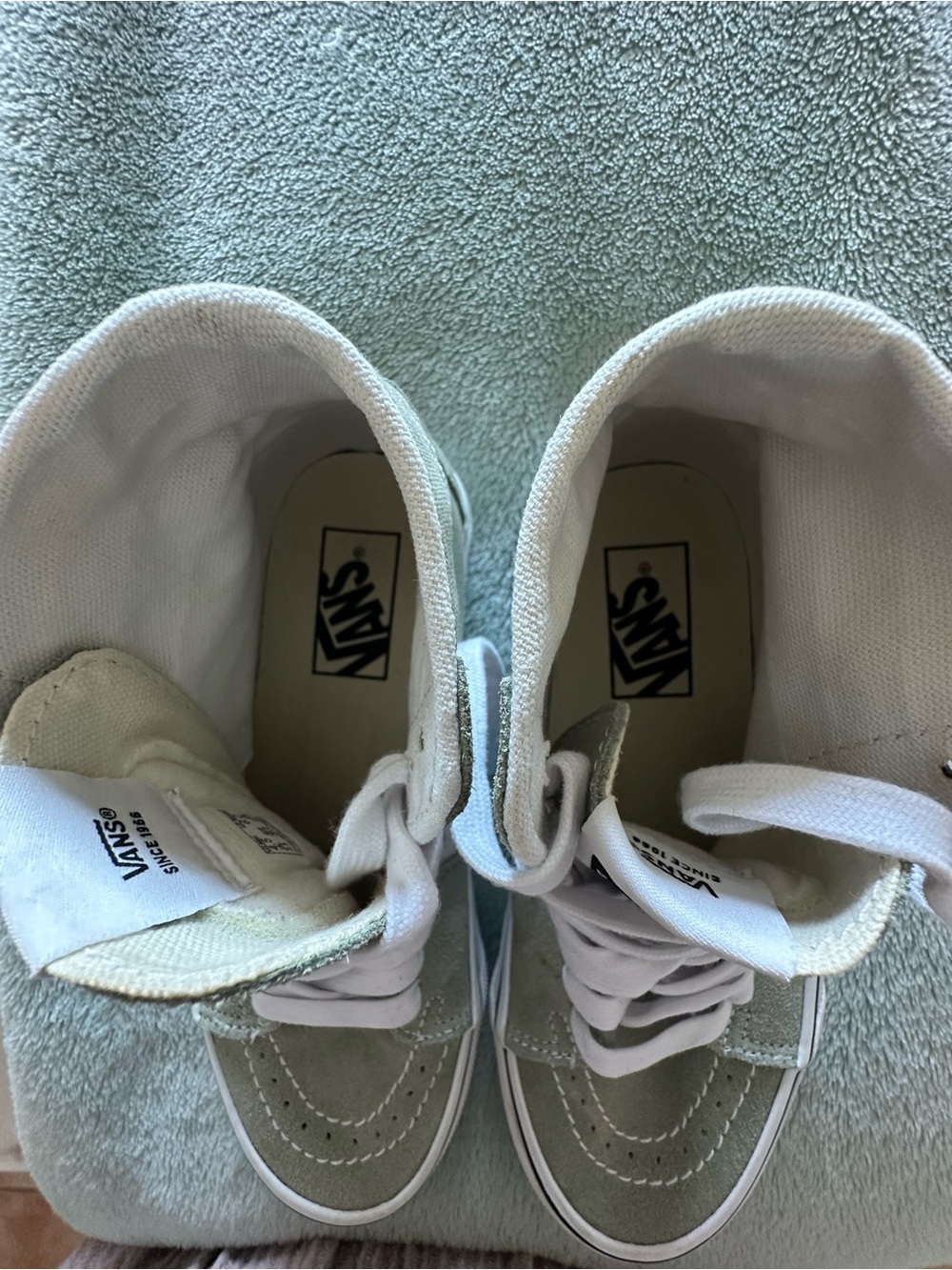 Vans Off the Wall Sage green sneakers with white sole, unisex for both sexes. - Picture 15 of 16